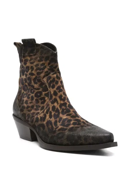 Botine Metisse cu imagine cu model leopard maro
