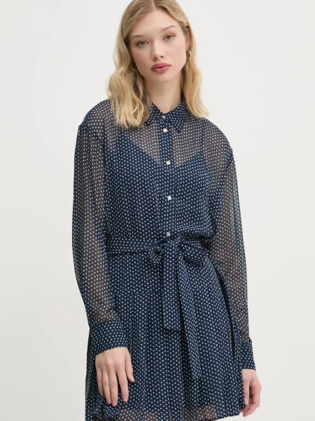 Obleka Tommy Jeans mornarsko modra