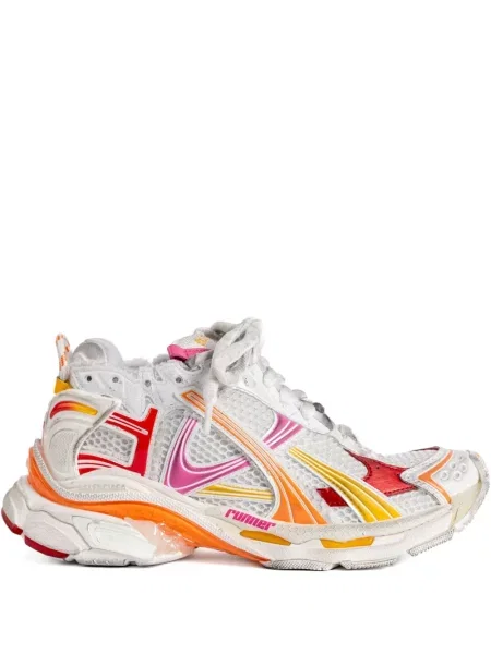 Sneakerși Balenciaga Runner cu șireturi din dantelă alb