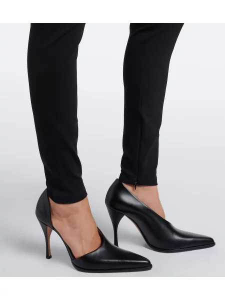 Leggings Sportmax din jerseu negru