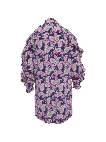 Rochie Sandro de mătase cu volane violet