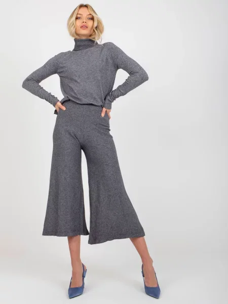 Pantaloni Fashionhunters gri