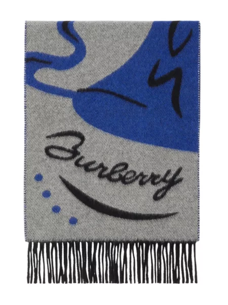 Kašmyro šalikas Burberry mėlyna