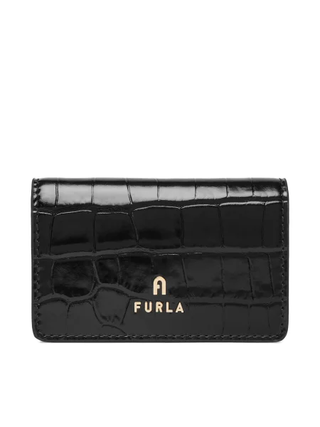 Furla denarnica usnjena Camelia črna