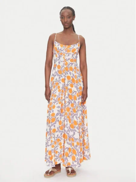 Maaji Лятна рокля Western Orange Flower Sia оранжев