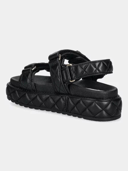 Кожаные босоножки Steve Madden черные