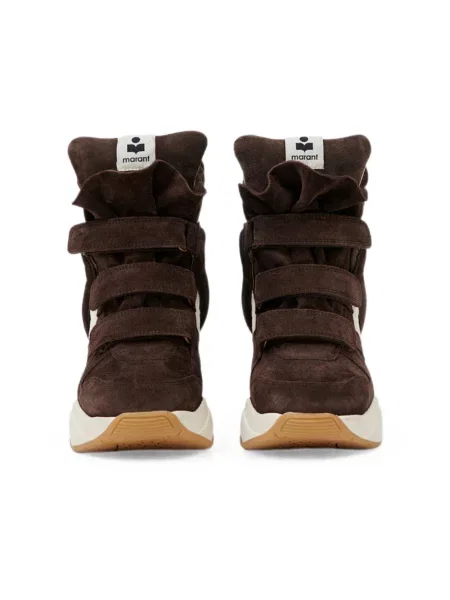 Botki Isabel Marant skórzane brązowe