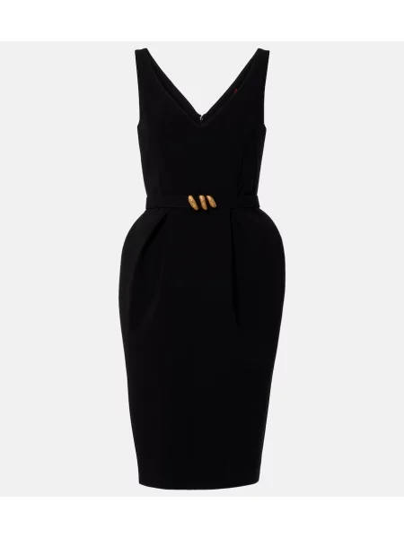 Cu centură rochie midi Max Mara negru