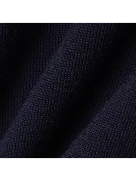 Lacoste Sweter Z Wełny Merino Z Okrągłym Dekoltem granatowy