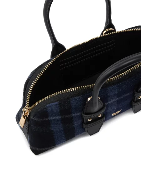 Καρό τσάντα shopper Pinko μπλε