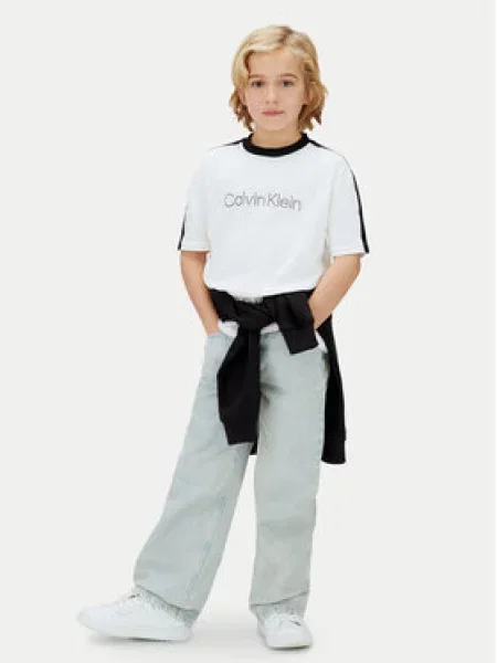 Dětské tričko Calvin Klein Jeans bílé
