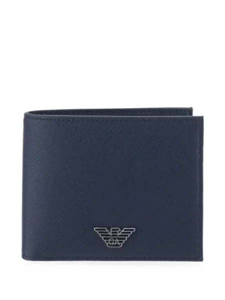 Portofel Emporio Armani cu autograf albastru