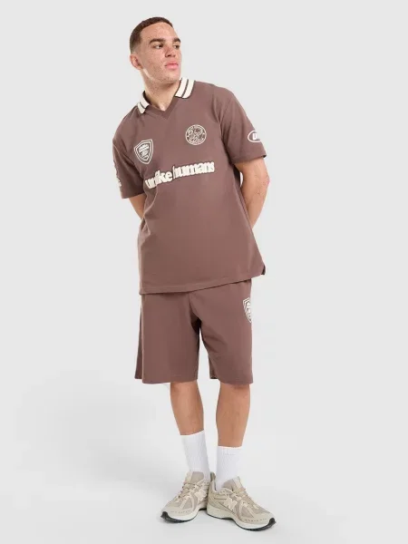 Unlike Humans T-Shirt Goal Polo brązowa