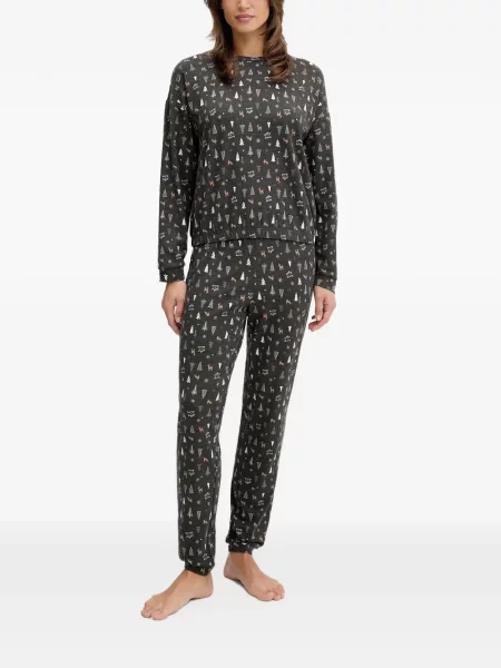 Pijamale Benetton cu imagine negru