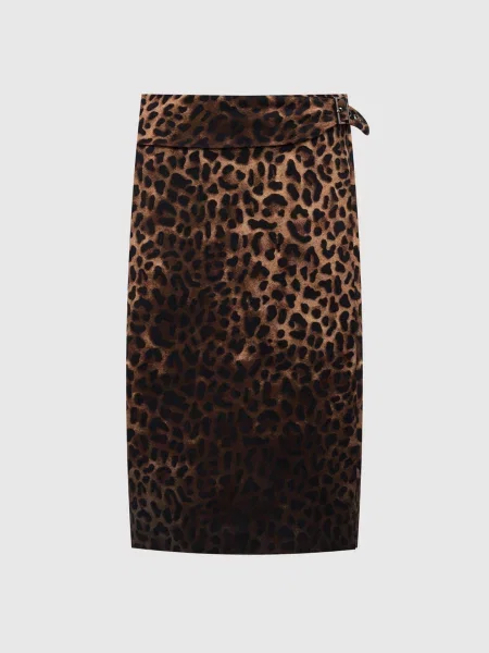 Спідниця в анімалістичний принт Tom Ford коричнева