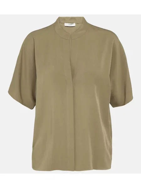 Cămașă Vince din satin verde