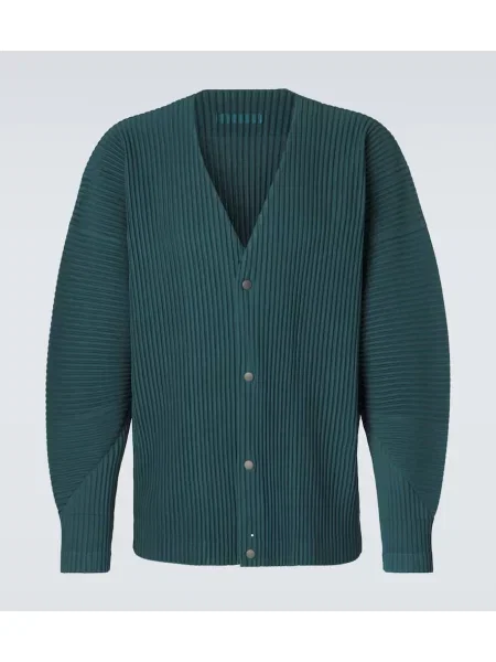 Geacă Homme Plisse Issey Miyake plisată verde