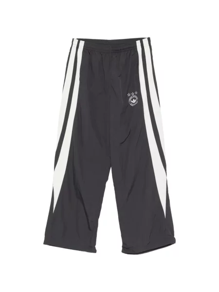 Pantaloni Adidas cu dungi cu imagine alergare negru