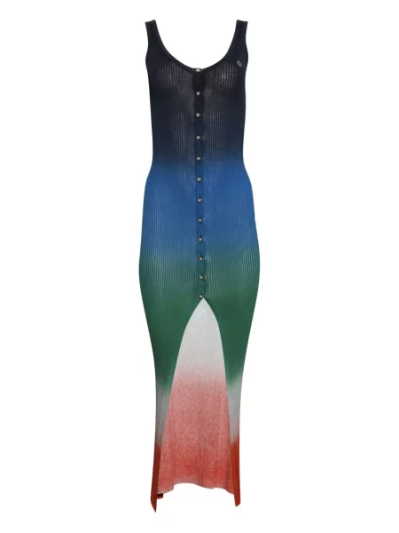 Maksi sukienka maxi Casablanca gradientowa garniturowa niebieska