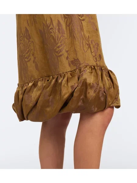Rochie Ferragamo din satin maro