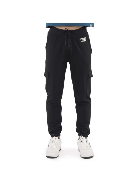 Pantaloni cargo Leone 1947 cu autograf negru