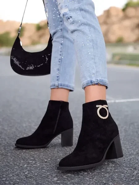 Botine Resti elegante negru