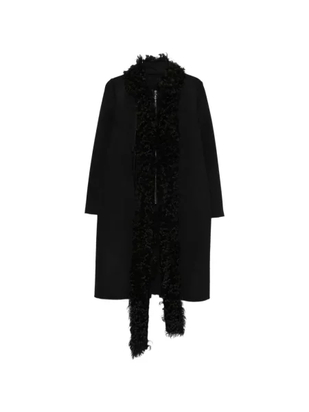 Haină din piele de oaie Fendi din piele de oaie negru
