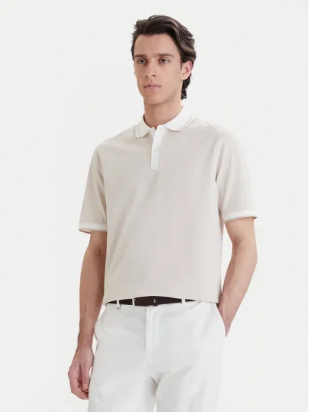 Bugatti Tricou polo Écru