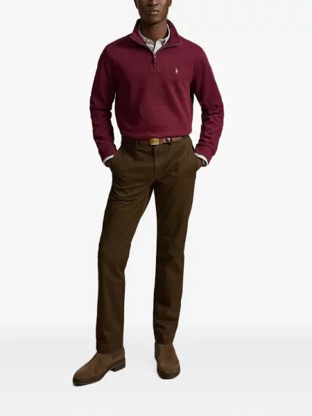 Gulerat pulover Polo Ralph Lauren cu autograf alergare verde