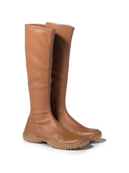Botine Miu Miu din piele maro