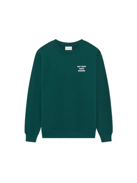 Drole de Monsieur Bluzy Mężczyzna M Le Slogan Sweatshirt zielony