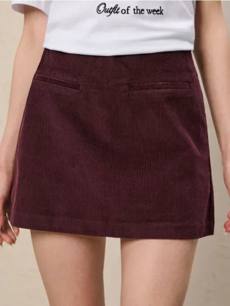 Мініспідниця бордовий