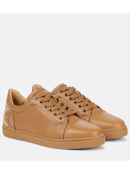 Sneakerși Christian Louboutin din piele bej