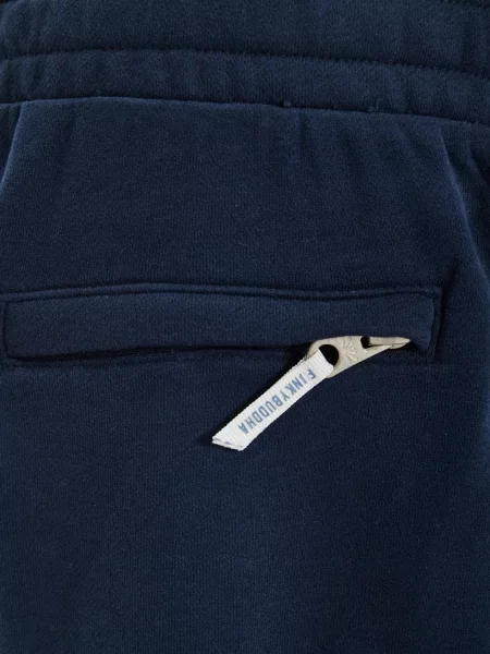 Funky Buddha Pantaloni bleumarin alb