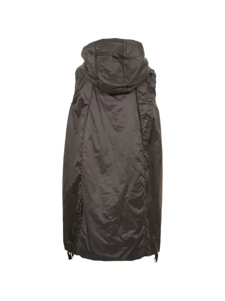 Palton Max Mara fără mâneci cu glugă negru