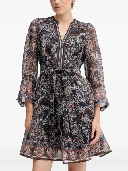 Rochie mini Hale Bob cu decolteu în V de costum negru