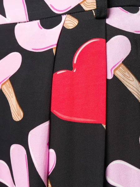 Pantaloni Love Moschino cu imagine negru