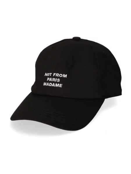 Drôle de Monsieur czapka z daszkiem La Casquette Slogan z aplikacją czarny