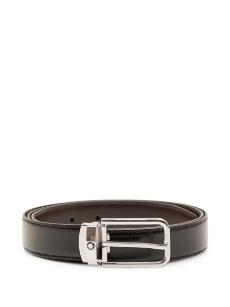 Cu centură curea Montblanc din piele cu cataramă negru