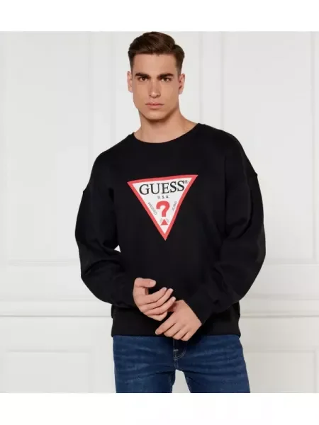 Guess Jeans Pulóver | Oversize fit fekete