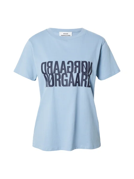 MADS NORGAARD COPENHAGEN Majica Single Cotton Trenda P morsko / opal plava