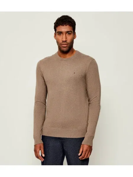 Tommy Hilfiger Pulover cu adaos de cașmir bej