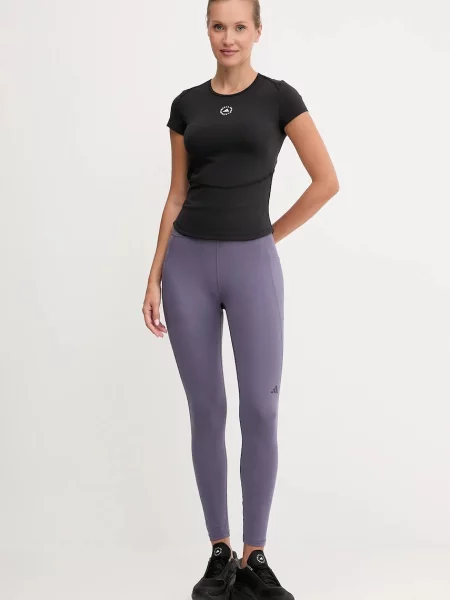 Adidas Performance legginsy treningowe Own The Run gładkie fioletowy