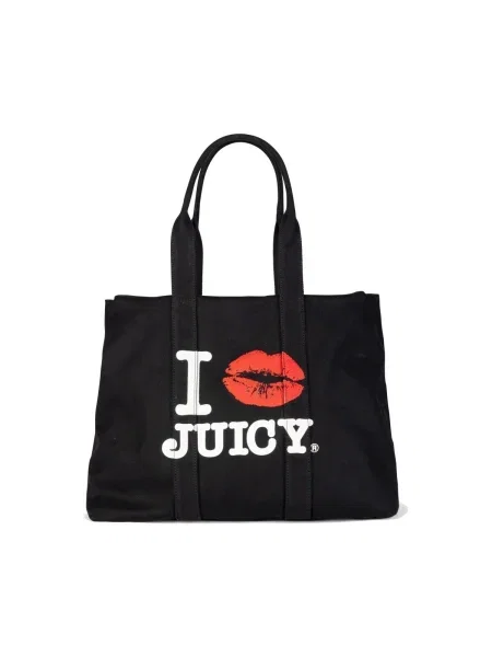Plátěná kabelka Juicy Couture čierna