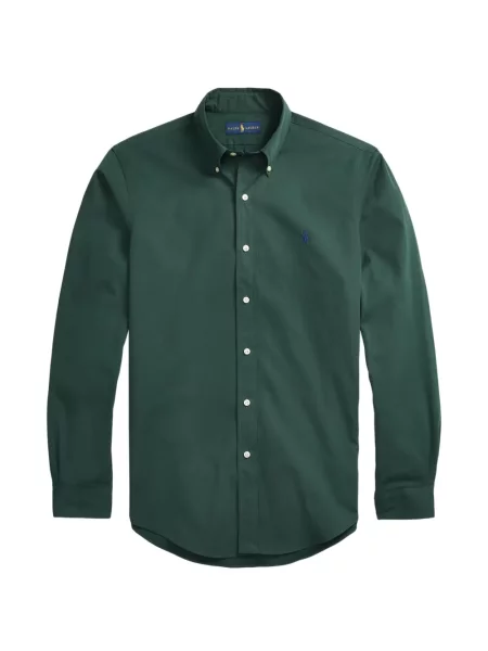 Matlasat tricou polo Polo Ralph Lauren cu decolteu rotund cu autograf roșu