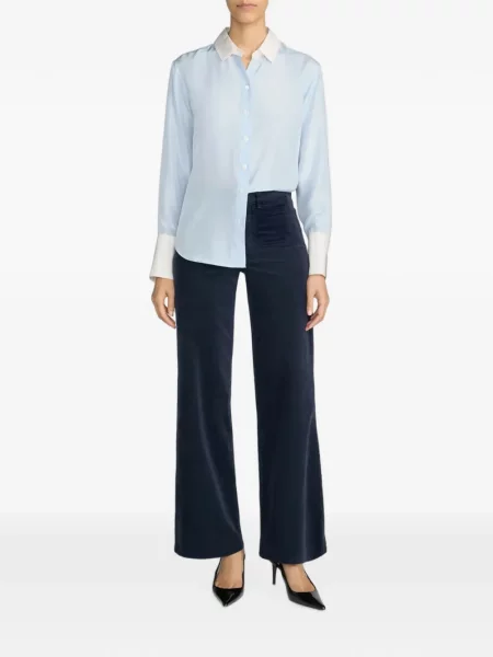 Pantaloni Frame de catifea cord albastru