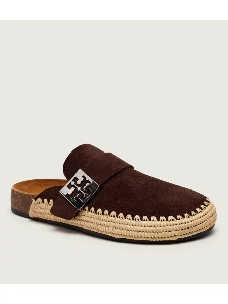 TORY BURCH Mules încălțăminte Mellow | piele întoarsă maro