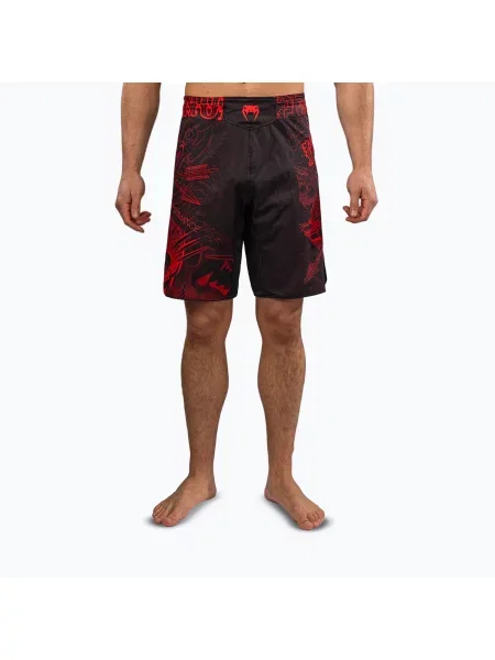 Pantaloni scurți de antrenament pentru bărbați Venum Wolf Atak Fightshorts black/red negru