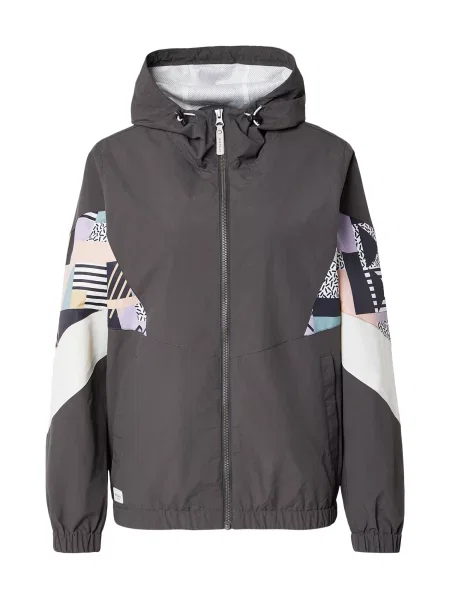 Iriedaily Prehodna jakna Streetz temno siva / svetlo lila / roza bela