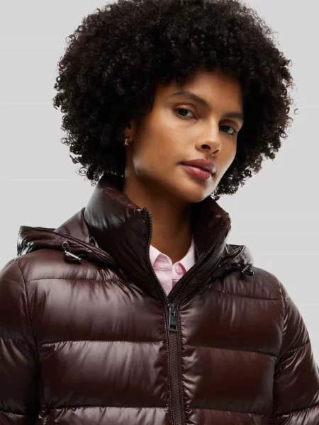 Kurtka w stylu puffer z kaptur z puchu Tommy Hilfiger